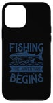 Coque pour iPhone 12 mini Best Fun Adult Men Humour Fishing - The Adventure Begins