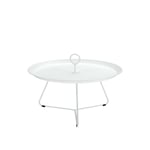 Houe - EYELET Tray Table - Ø 70 cm - White - Soffbord utomhus - Henrik Pedersen - Vit - Metall