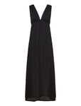 Gina Tricot Deep V Maxi Dress Svart