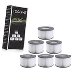 Toolive - 8pcs Filtres de Bain à remous pour MSpa piscines gonflables, Pompe à Cartouche filtrante Version améliorée pour mspa Tous Les spas actuels