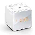 Sony Radio-réveil, Blanc, Tuner analogique, alarme simple, sans projection