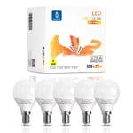 E14 Small Edison Screw Golf Ball Bulb, Aigostar G45 SES LED Light Bulbs 7W(43W Equivalent), 3000K Warm White E14 LED Bulb, 5 Pack