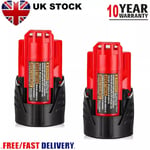 2X 12V  3.5Ah For Milwaukee M12B2 M12 Lithium Cordless Battery Pack 48-11-2420