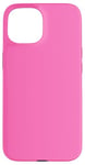 Coque pour iPhone 15 Couleur rose vif simple