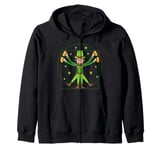 Leonardo Da Vinci Leprechaun St. Patrick's Day Zip Hoodie