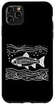 Coque pour iPhone 11 Pro Max Line Art Poisson Aquariste & Ichtyologiste Truite arc-en-ciel