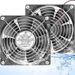 Ventilateur étanche 120 mm x 25 mm 12 v cc sans balais pour boîtier d'ordinateur, double roulement à billes, 2 broches pour ventilation de