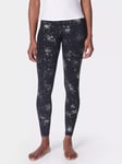 Sweaty Betty Glow Sparkle 7/8 Sports Leggings, Black Fragment Foil