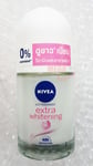 25ml NIVEA EXTRA BRIGHTEN DEODORANT ROLL ON Antiperspirant Q10 CELL REPAIR 48hr