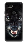 Black Wolf Blue Eyes Face Case Cover For Google Pixel 3 XL