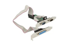 Delock PCI Express Card > 2 x Serial RS-232 + 1 x Parallel - parallellt/seriellt kort - PCIe 2.0 - RS-232 x 2 + IEEE 1284 x 1