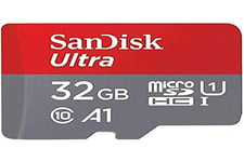 SanDisk Ultra microSDHC 32GB + SD Adapter 120MB/s A1 Class 10 UHS-I - Tablet Packaging