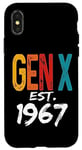 Coque pour iPhone X/XS Génération X Est 1967 Born In 1967 Anniversaire Humour Amusant Génération