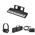 Yamaha PSR-E283 Portable Keyboard for Beginners bundled with HPH-100 Headphones, Keyboard Bag SC-KB630, and sustain Pedal