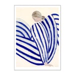 Poster & Frame - The Poster Club x Sofia Lind poster 30x40 cm blue stripe at concorde