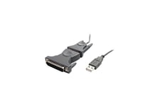 StarTech.com USB to Serial Adapter - 3 ft / 1m - with DB9 to DB25 Pin Adapter - Prolific PL-2303 - USB to RS232 Adapter Cable (ICUSB232DB25) - seriel adapter - USB 2.0