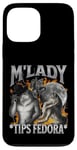 Coque pour iPhone 13 Pro Max M'Lady Tips Fedora Funny Cringe Werewolf Meme Bootleg