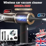 95000PA 4 IN1 Coreless Car Vacuum Cleaner Strong Suction Handheld Vacuum Home UK