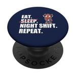 MANGER. DORMIR. QUART DE NUIT. RÉPÉTER. Modifier Cross Doctor Meme PopSockets PopGrip Adhésif