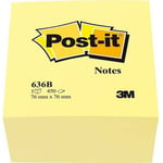 Liderpapel - Post-it Bloc cube de notes adhésives 636B 76 mm x 45 mm jaune 450 feuille(s) - jaune