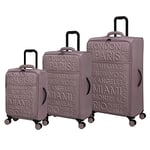 it luggage Citywide 3 Piece Softside 8 Wheel Spinner Set, Pale Mauve, 3 PC Set, Citywide 3 Piece Softside 8 Wheel Spinner Set