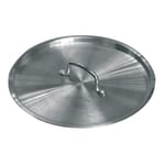 Vogue Stock Pot Lid 37 cm, Aluminium, Compatible with Stock Pot S353 (Sold Separately), S361, Silver