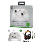 Manette XBOX ONE-S-X-PC BLANCHE MIST EDITION SPECIALE+ Casque Gamer PRO H3 ORANGE SPIRIT OF GAMER XBOX ONE/S/X/PC