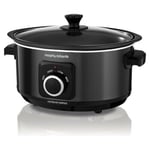 Morphy Richards Evoke 3.5L Sear and Stew Slow Cooker Stew Has A Hob Proof Black