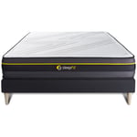 Sleepfit - Ensemble matelas sommier Active 140 x 190 cm - Couleur : Noir