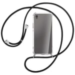 Collier pour Sony Xperia XA1 Ultra noir (A) Etui Coque de protection avec cordon