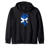 Spartan warrior Scottish flag. Design Scotland Vintage Zip Hoodie