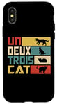 Coque pour iPhone X/XS Un Deux Trois Cat - Jeu de mots français amusant, chat amusant