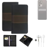 Phone Case + earphones for HTC U23 Pro Wallet Cover Bookstyle protective