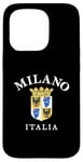 Coque pour iPhone 15 Pro Drapeau Milan Vintage Italie Souvenir Italie Milano Empire romain