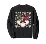 Three Gnomes Men Women Cute Buffalo Christmas Gnome Sweatshirt