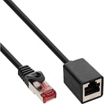 InLine 76902X Câble Ethernet Réseau Noir 2 m Cat6 SFTP (S-STP) RJ45 Mâle Femelle