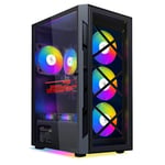 STGsivir Gaming PC de bureau de jeu, Intel Core i7 3,4G jusqu'à 3,9G, GeForce GTX 1660 Super 6G GDDR6, 32G, SSD 1 To, WiFi, BT 5.0, ventilateur RVB x 6, W10H64