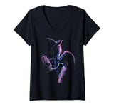 Womens Just A Girl In Love with Horses Dreamy Silhouette Horse Kiss V-Neck T-Shirt