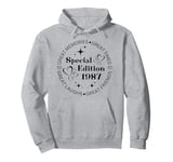 Year Of Birth 1987 Birthday Design Vintage Born In 1987 Pullover Hoodie