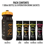 Torq Hydration 500ml Bottle Sample Pack - 8 Drinks (2 X 4 Flavours) Black / Orange Black/Orange