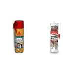 SIKA Boom 128 Tout en un, Mousse polyuréthane expansive Spécial Petit Format & Rubson Maison Mastic Acrylique Murs & Fenêtres, mastic acrylique blanc pour intérieur & extérieur, 280 ml