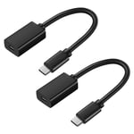 C?ble adaptateur Thunderbolt 3, 2X USB 3.1 vers MiniDP, 4K @ 60HZ, pour Windows, Mac OS, BH, noir