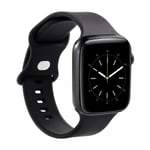 Gear Apple Watch 42/44/45mm/Apple Watch Ultra Armband Silikon Svart