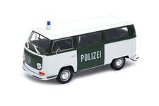 Volkswagen Combi Bus T2 Polizei - 1/24 Welly Diecast Voiture Miniature 22472GP