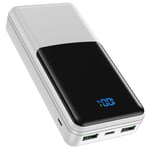 Portable Charger Power Bank 27000mAh,Coblob Battery Pack USB C PD 30W and QC 4.0 Fast Charging, Battery Pack with 3 Outputs & 2 Inputs