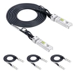 SFP+ DAC Twinax Cable, SFP+ to SFP+ Direct Attach Copper Passive for Cisco SFP-H10GB-CU2M, Ubiquiti UniFi, Meraki, Mikrotik, Fortinet, Netgear, D-Link, TP-Link and More,2-Meter(6.6ft), 4 Pack