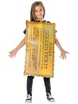 Golden Ticket Tabard Willy Wonka The Chocolate Factory Child Girls Boys Costume