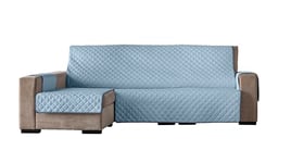 Estoralis Eden Housse de Chaise Longue rembourrée Design Moderne Bleu Ciel 290 cm accoudoir Gauche Taille Tissu 290 x 255 cm