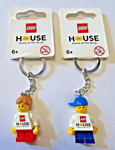 Lego House Exclusive - Home of the Brick 853711 Boy + 853713 Girl Keyrings - New