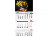 Kalender 2025 Tri-Fold Med Magnet Solrosor